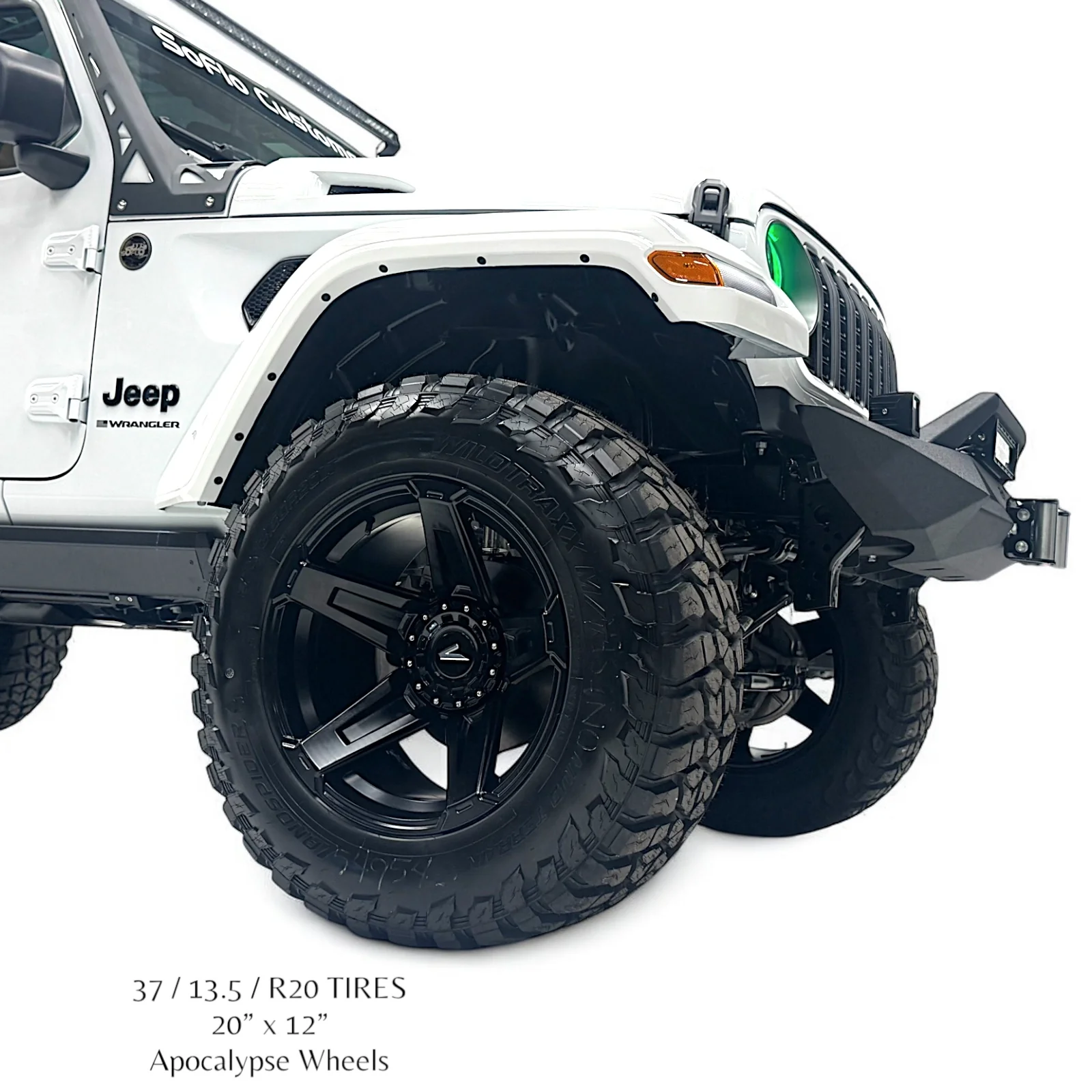 Apocalypse 5 Spoke Wheel for Jeep Gladiator /  Wrangler 5 Lug (Black) - Image 3