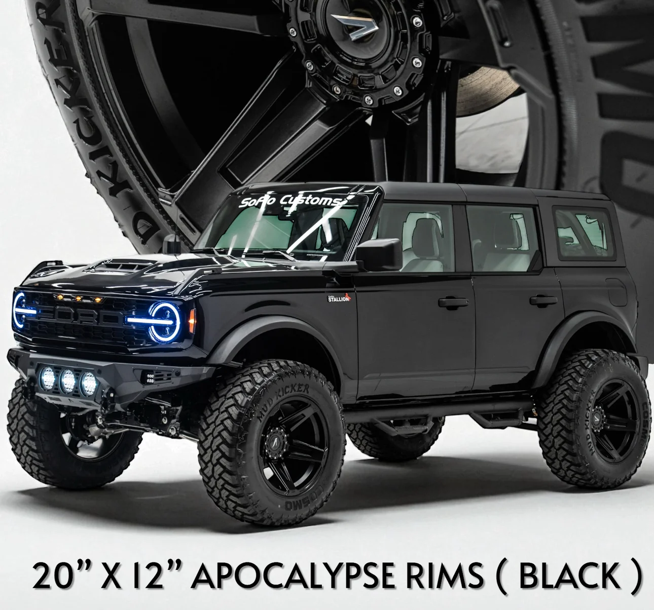 Ford Bronco Apocalypse 5 Spoke Wheel 6 Lug (Black) - Image 7