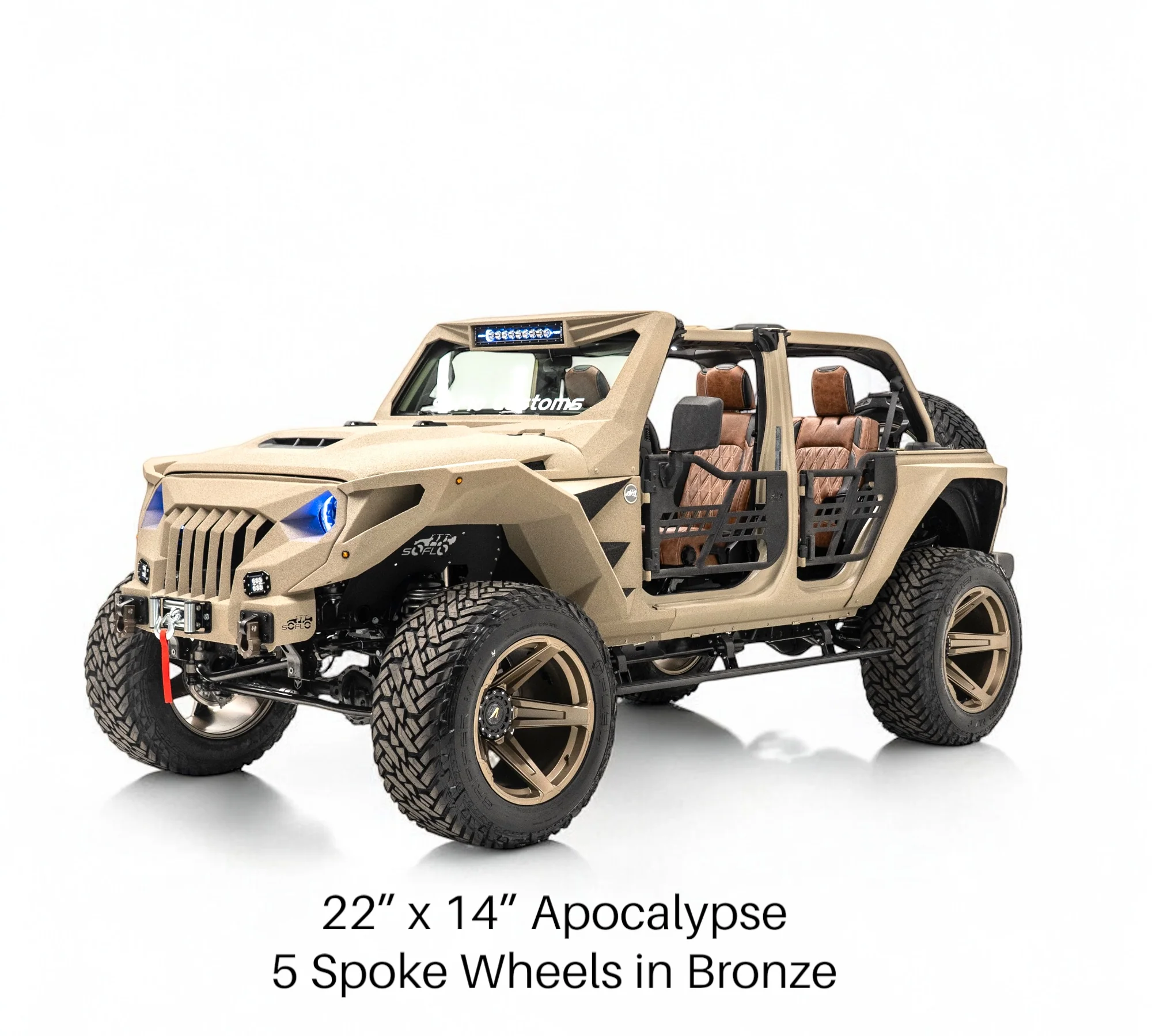 Apocalypse 5 Spoke Wheel for Jeep Wrangler and Gladiator 5 Lug (Bronze) - Image 13
